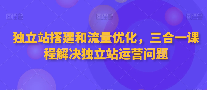 独立站搭建和流量优化，三合一课程解决独立站运营问题_双新云轻创