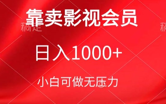 靠卖影视会员，日入1000+，落地保姆级教程，新手可学_双新云轻创