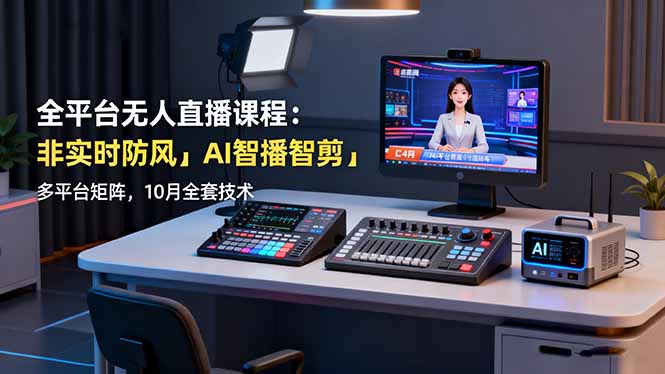 (16414期)全平台无人直播课程:非实时防风+AI智播智剪+多平台矩阵,10月全套技术 (16414期)全平台无人直播课程:非实时防风+AI智播智剪+多平台矩阵,10月全套技术