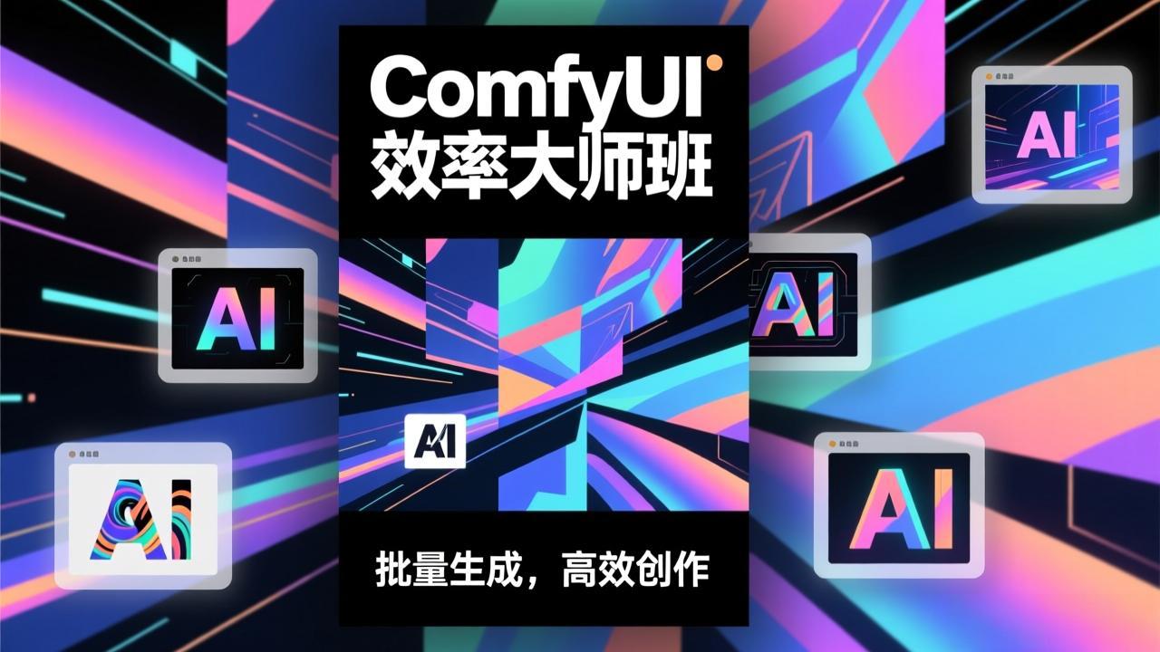 (17107期)ComfyUI效率大师班:工作流搭建,批量生成,将个人AI出图效率提升5-10倍,月接单收入1-3万