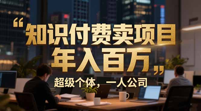（17134期）从0到年入百万：超级个体实战心得公开，个人IP×精准引流×成交系统全拆解