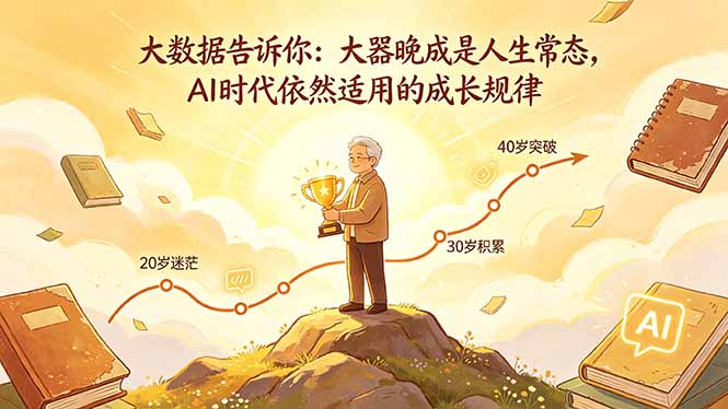 （18288期）付费文章：大数据告诉你：大器晚成是人生常态，AI 时代依然适用的成长规律