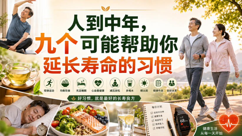 付费文章：人到中年，九个可能帮助你延长寿命的习惯